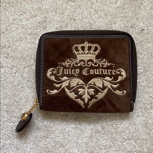 Juicy Couture authentic velvet brown wallet